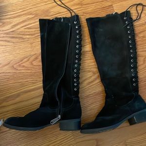 Donald j. Pliner size 7 lace back knee high boots